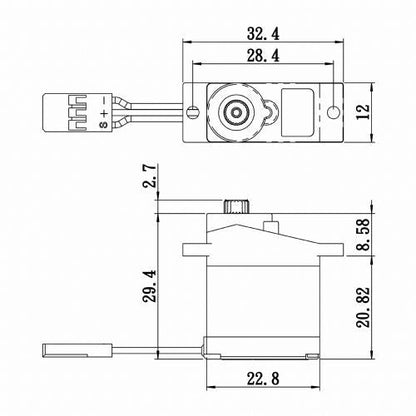 Micro Digital Servo with Soft Start 0.16sec / 63.9oz @ 6v