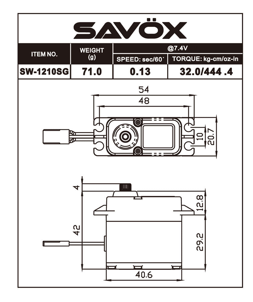 Waterproof Coreless Digital Servo 0.13sec / 444.4 @ 7.4V