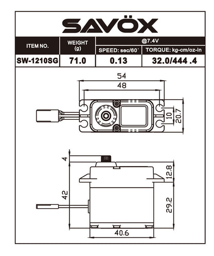 Waterproof Coreless Digital Servo 0.13sec / 444.4 @ 7.4V