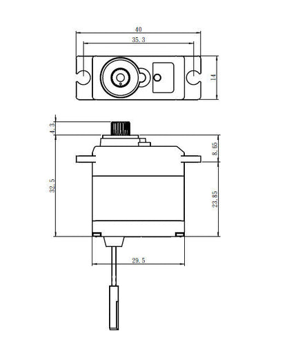 Waterproof Micro Digital Servo 0.11sec / 69oz @ 6V