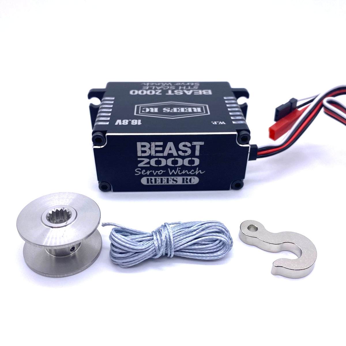 Beast 2000 1/5th Scale Servo Winch w/Spool, Hook & Syn Line