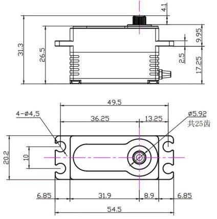 RAW800LP Servo, Brass Edition, Programmable