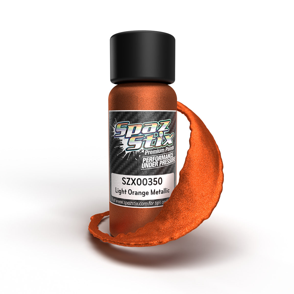 Light Orange Metallic Airbrush Ready Paint, 2oz Bottle