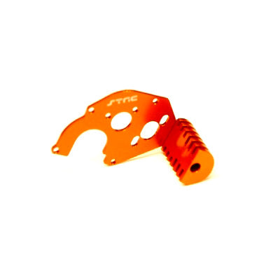 Aluminum Motor Plate w/Built-In Heatsink, Orange,