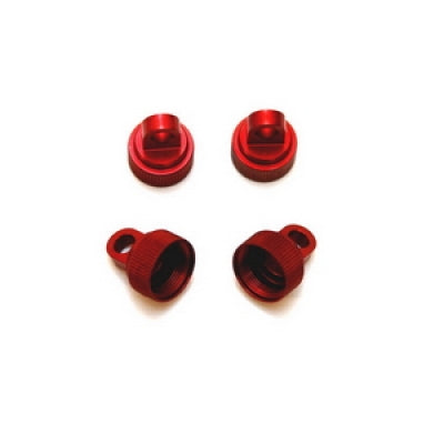 Red Upper Shock Caps-Traxxas CNC Machined Alum 4pc