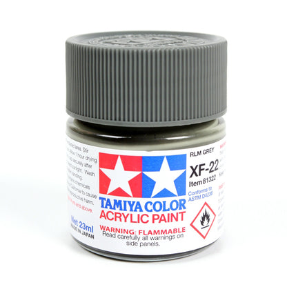 Acrylic XF-22 RLM Gray Paint, 23ml Bottle