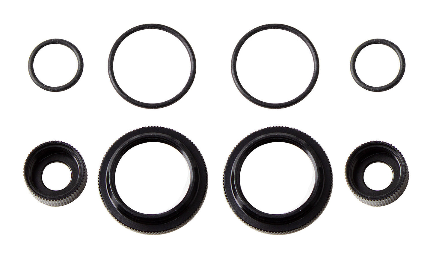 12mm Shock Collar and Seal Retainer Set, Black