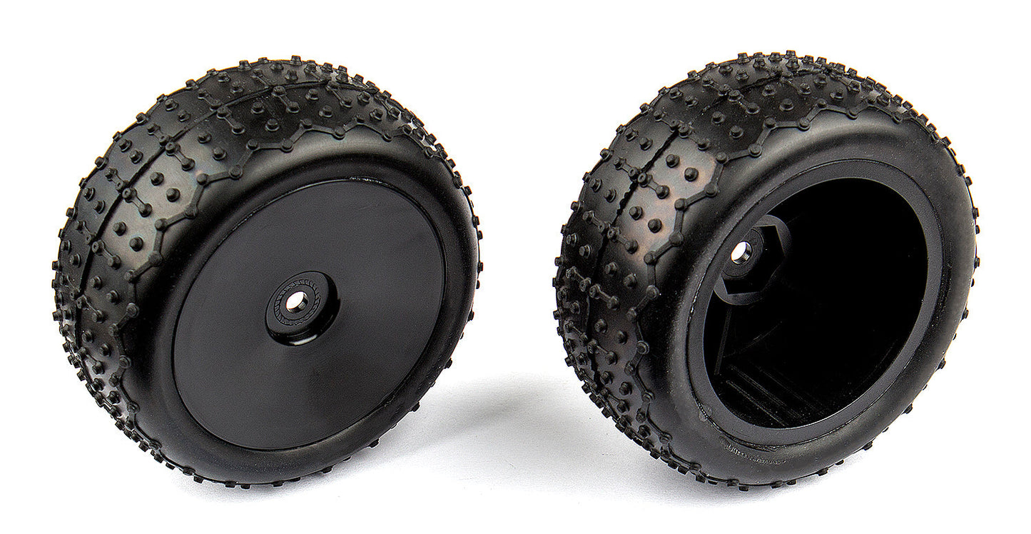 Front Narrow Mini Pin Tires, mounted for Reflex 14T or 14B