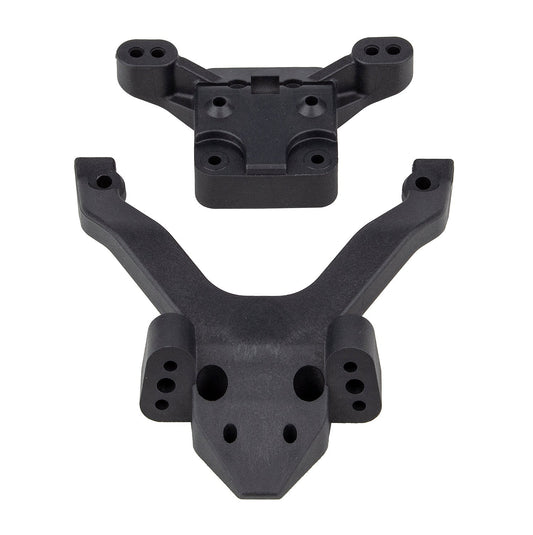 RC10B6.4 FT Top Plate and Ballstud Mount, Carbon