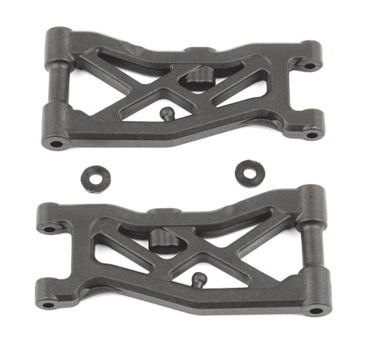 RC10B74 Factory Team Front Suspension Arms, Carbon Fiber