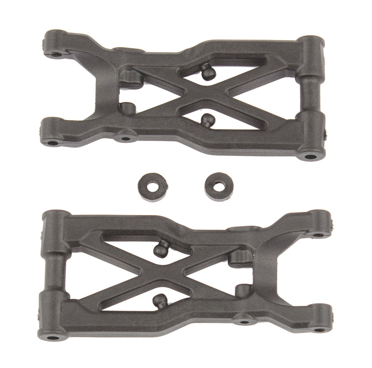 RC10B74 Factory Team Rear Suspension Arms, Carbon Fiber