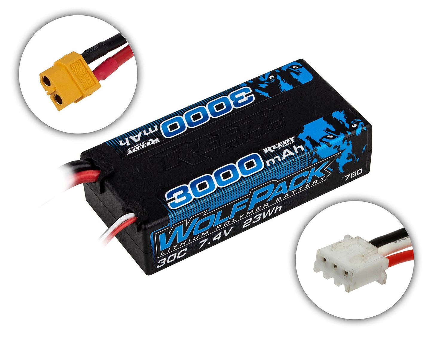 Reedy WolfPack LiPo 3000mAh 30C 11.1V Shorty Battery w/ XT