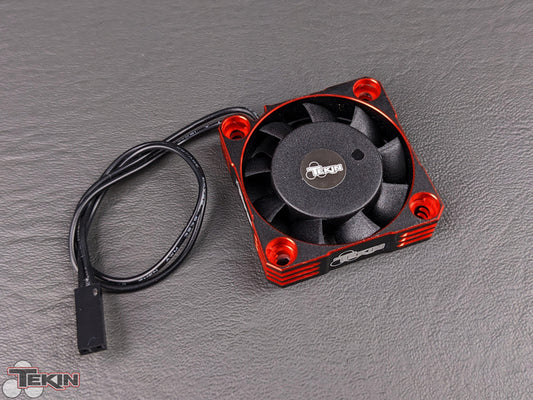 Fan 40x40x10 Hiflow Black/Red 2pin 2.5mm Plugx180mm x 26awg