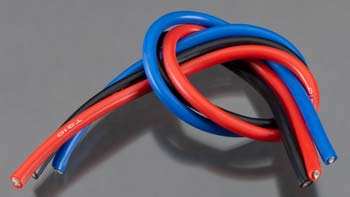 10 Gauge Super Flexible Wire - 1' ea. Black, Red, Blue