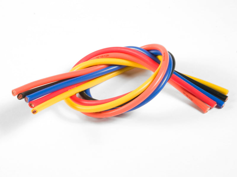 13 Gauge Super Flexible Wire- 1' ea. Black, Red, Blue,