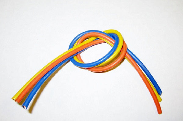 13 Gauge Super Flexible Wire- 1' ea. Blue, Yellow, Orange