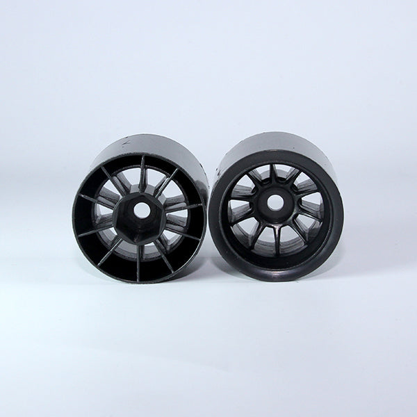 F1 Foam Rear Wheels (2) Black (use with Shimizu rubber)