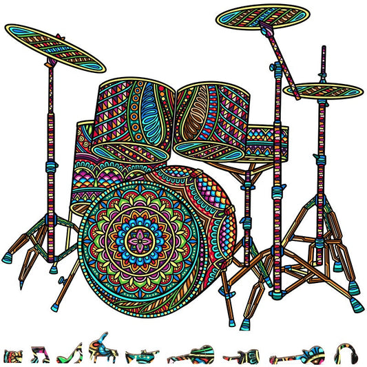 Drum Set Wooden Puzzle, 200 Pcs