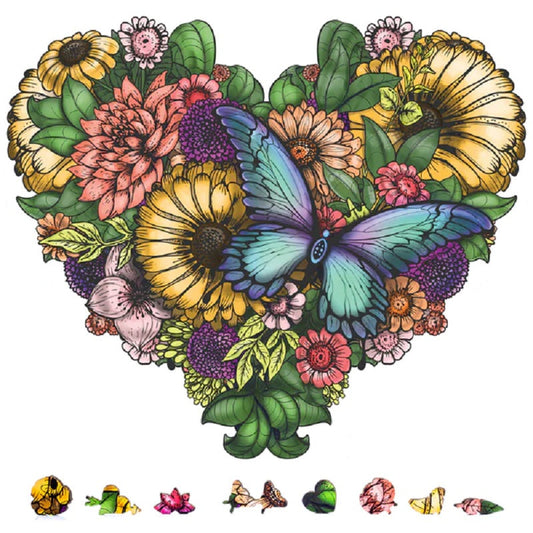 Flower Heart Wooden Puzzle 200 Pcs